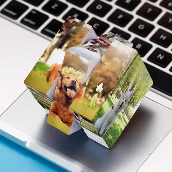 Customized Multi Photo Cube Mother's Day Gift Magic Cube