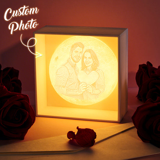 Personalized 3D Printed Photo Moon Light Gift for Lover