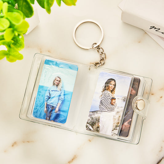 Customised Mini Album Plastic Keychain Mini Photo Book Keychains