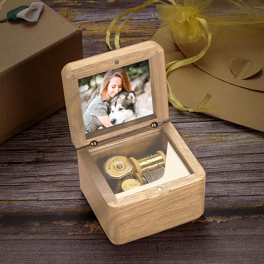 Personalized Wooden Vintage Photo Music Box