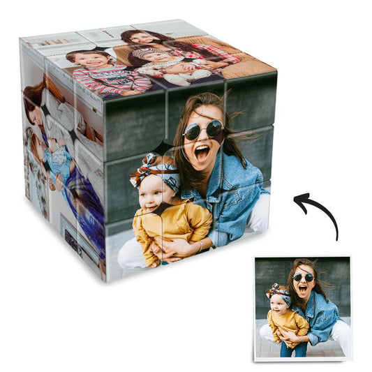 Customized Multi Photo Cube Mother's Day Gift Magic Cube