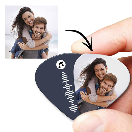 Custom Code Guitar Pick, Engraved Double-Sided Printed with Photo Guitar Pick Gifts 12Pcs Christmas Gifts