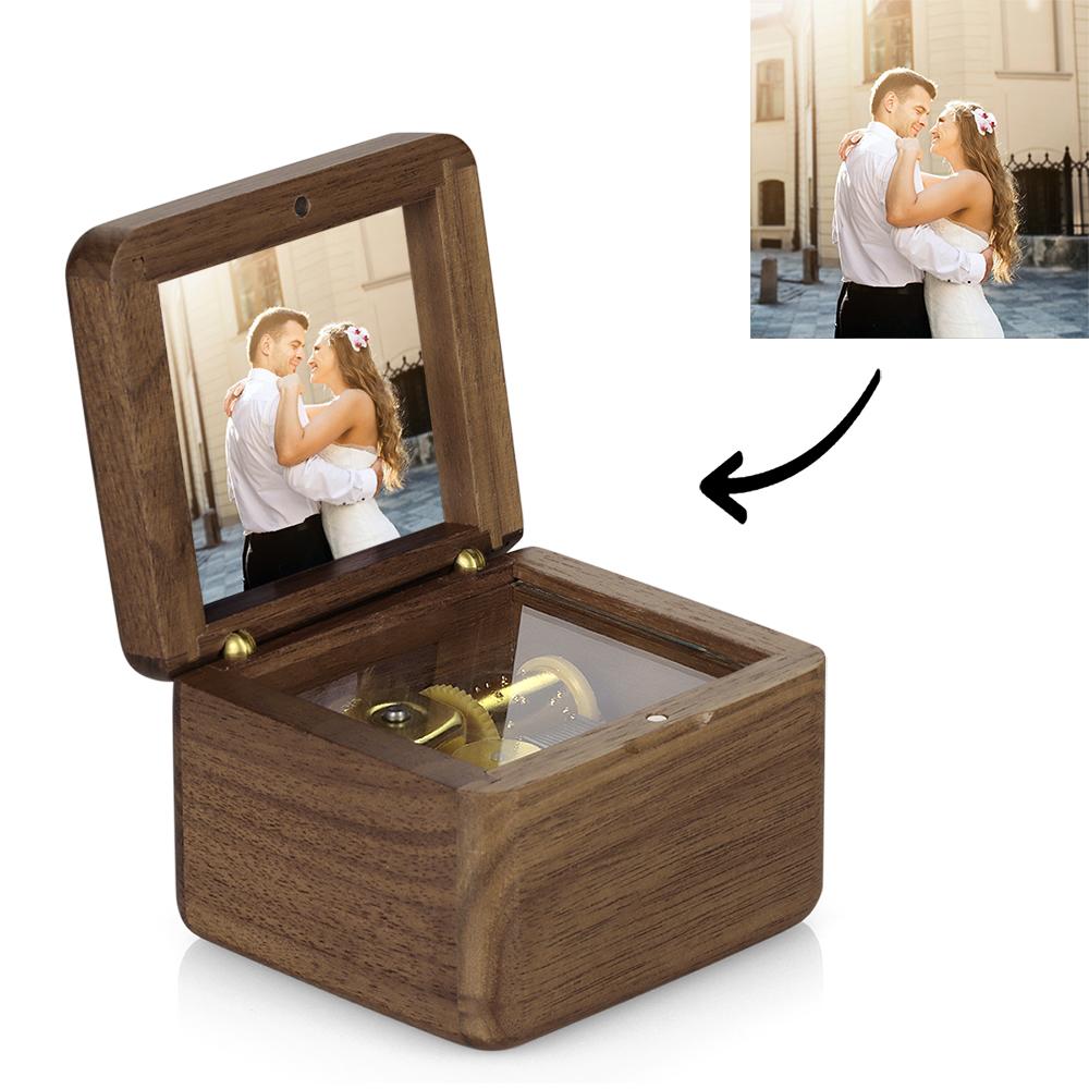 Personalized Wooden Vintage Photo Music Box