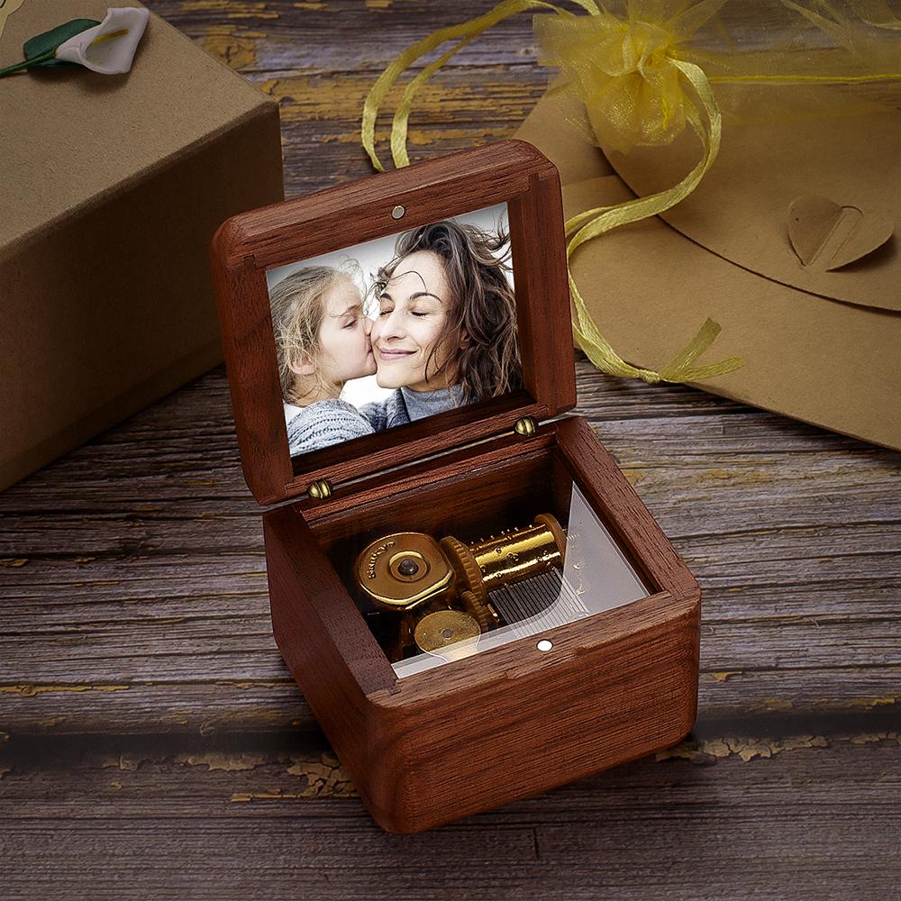 Personalized Wooden Vintage Photo Music Box