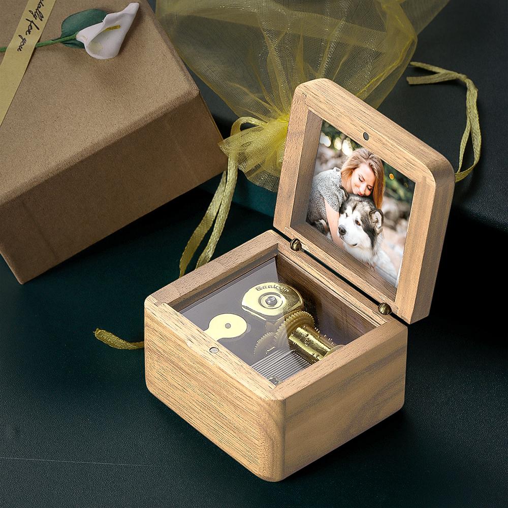 Personalized Wooden Vintage Photo Music Box