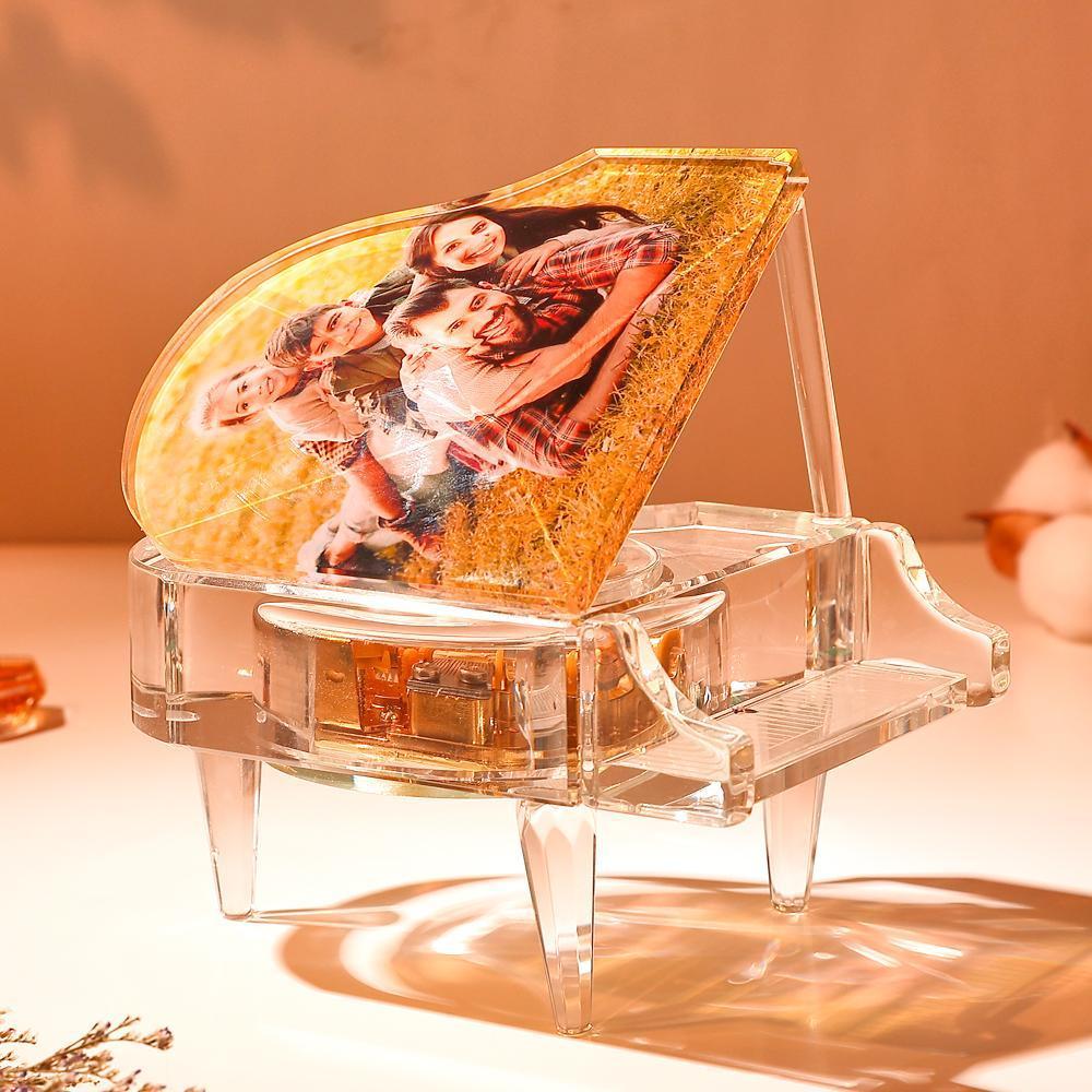 Custom Crystal Piano Music Box Desktop Decoration Ornament