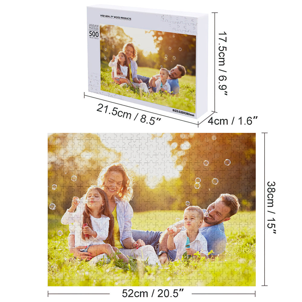 Custom Cardboard Jigsaw Puzzle - 5 Size Without Frame