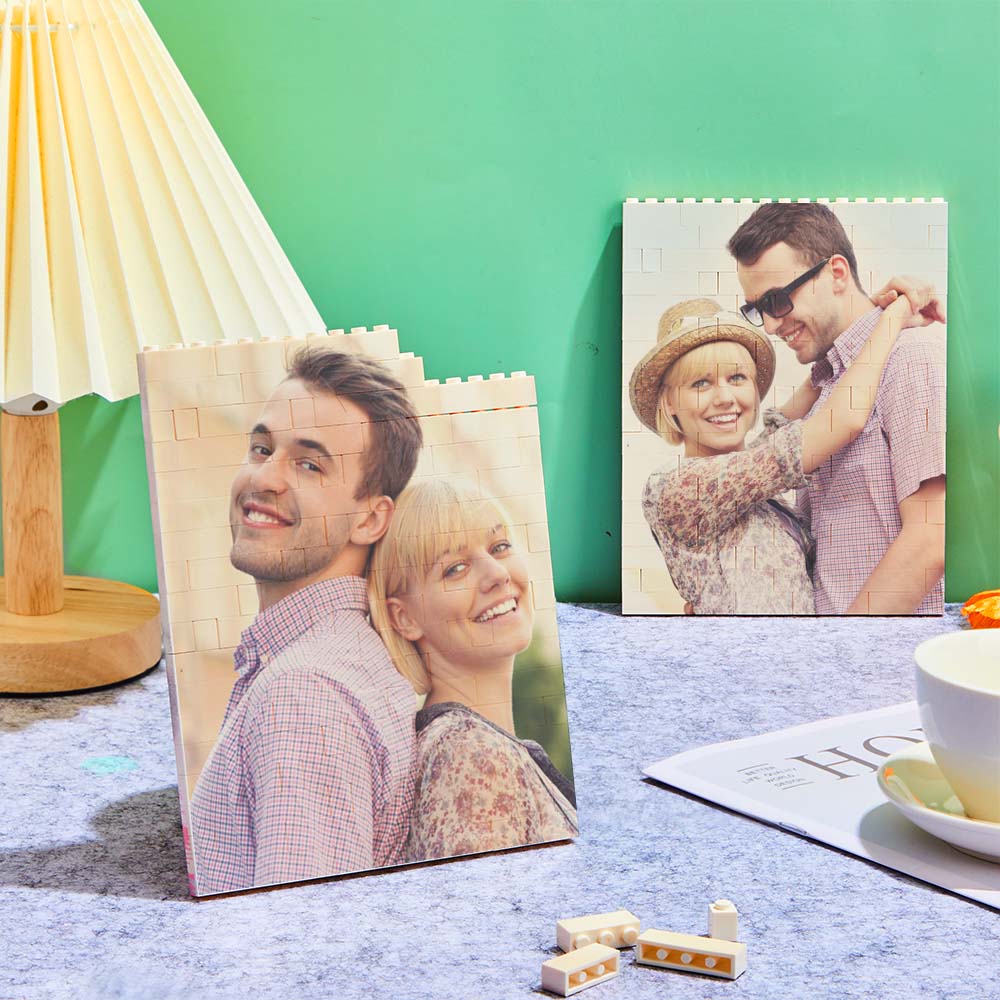 Personalised Building Brick Rectangle Scannable Code Photo Block