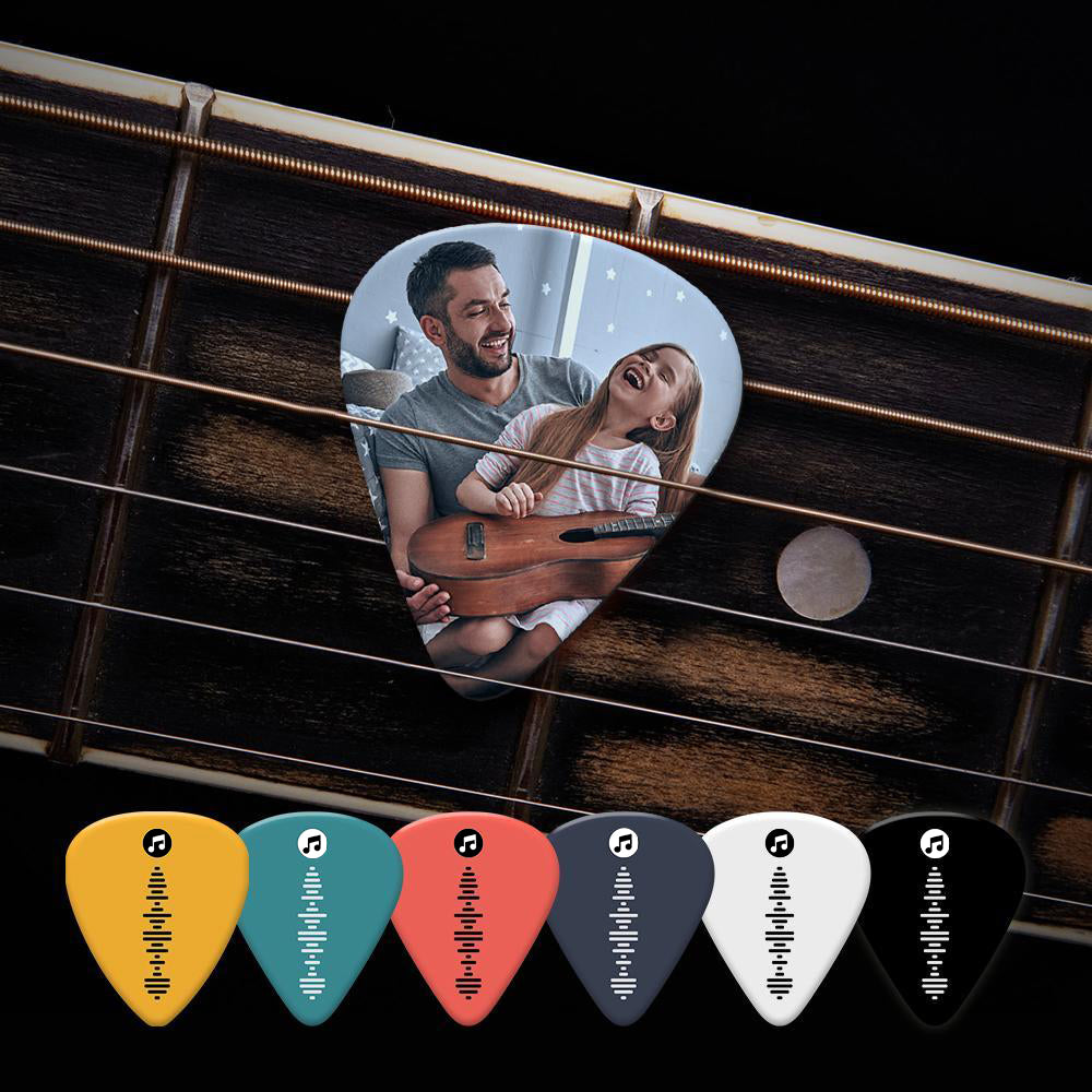 Custom Code Guitar Pick, Engraved Double-Sided Printed with Photo Guitar Pick Gifts 12Pcs Christmas Gifts