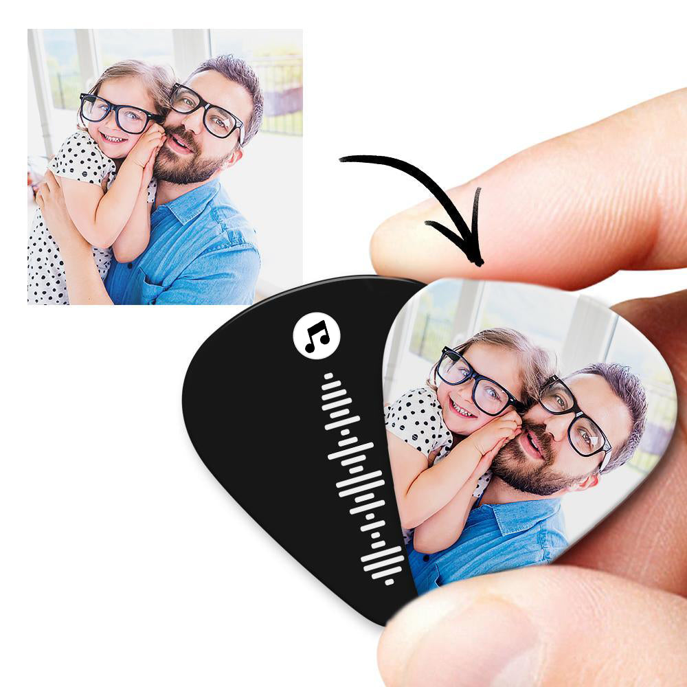 Custom Code Guitar Pick, Engraved Double-Sided Printed with Photo Guitar Pick Gifts 12Pcs Christmas Gifts