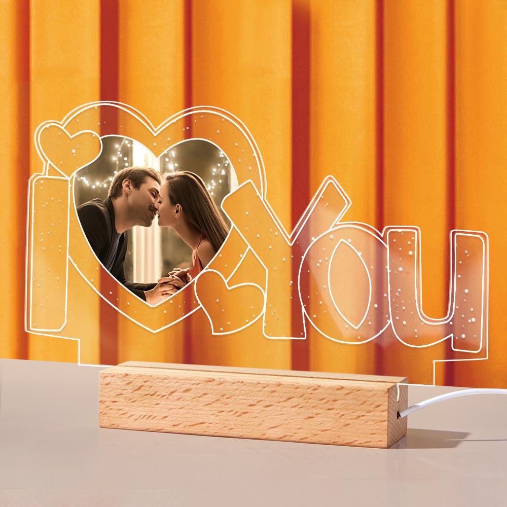 Custom Acrylic Lamp Personalized I Love You Photo Night Light