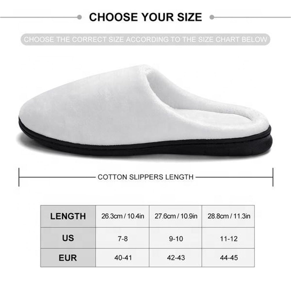 Personalised Face Cotton Slippers Warm Funny Indoor Cozy Slippers