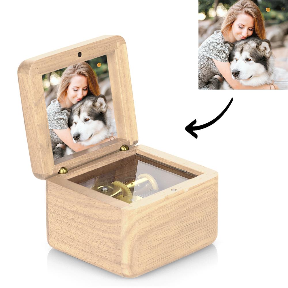 Personalized Wooden Vintage Photo Music Box